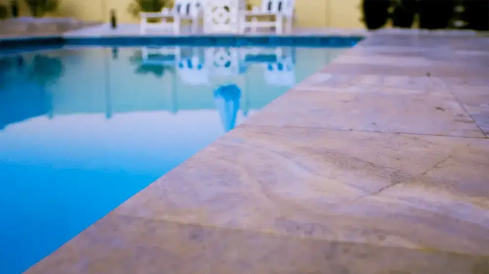 closeup of pavers next to a luxury tampa pool